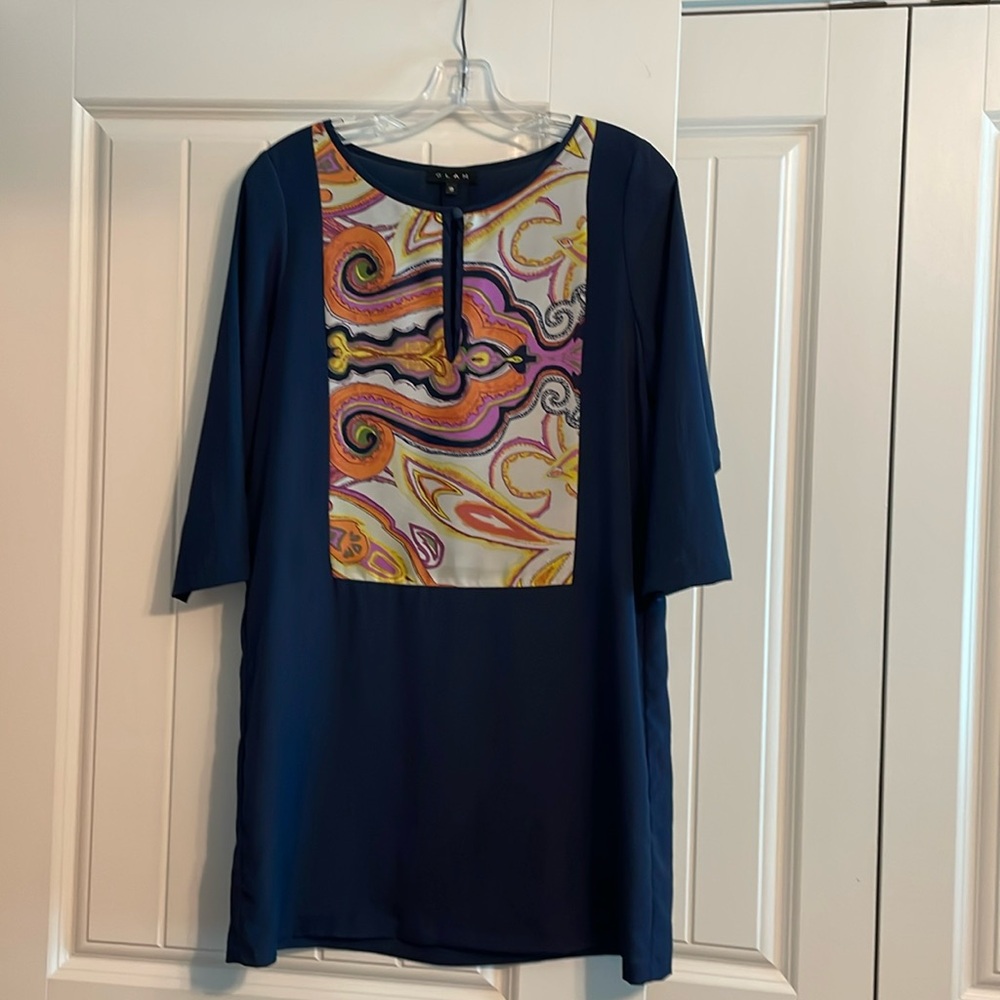 Navy Dress with quarter length sleeves. Great condition.